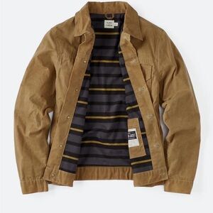 Huckberry Brown Shirt Jacket with Striped Interior